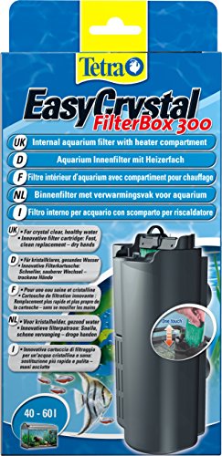 Tetra EasyCrystal FilterBox 300 - Filtro interior de acuario con compartimento para el calentador, procura agua cristalina y saludable, adecuado para acuarios de 40 a 60 litros