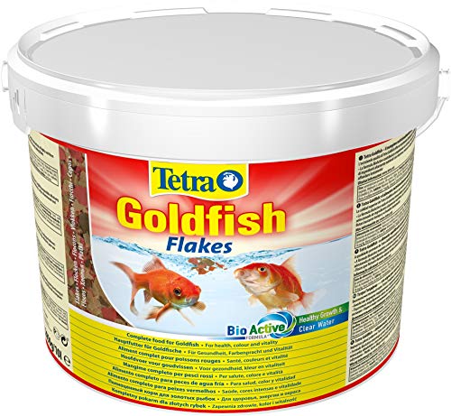 Tetra Goldfish Flakes - Alimento para todos los peces dorados y otros peces de agua fría, 10 L