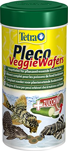 TETRA TetraPleco Wafers – Alimento completo para peces de fondo herbívoros – 250 ml.