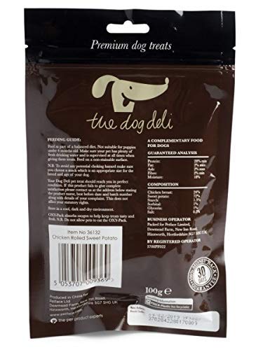 THE DOG Deli PREMIUM PERRO Delicias - Pollos Enrollado Sweet Patata 100g