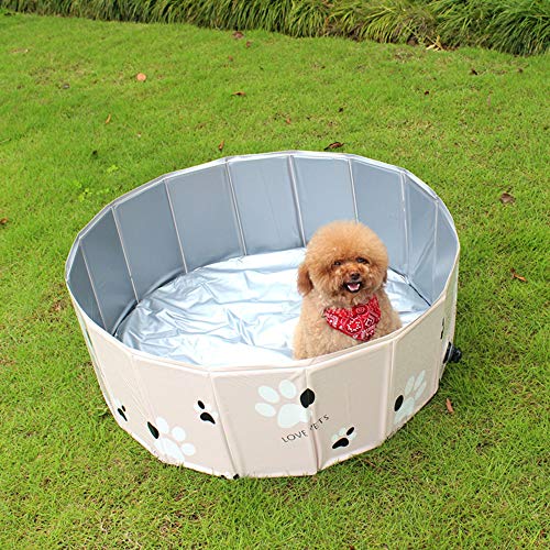 Tina de baño portátil al Aire Libre Rosa Plegable Plástico Duro PVC Baño Piscina Plegable para niños Bebé Mascotas Perros Gatos,80 * 20cm