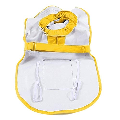 Tineer Ajustable Impermeable Mascota Perro Chaqueta Impermeable con Capucha Impermeable Chaqueta de la Capa de la Lluvia Ropa para Perros Pequeños Medianos Grandes (XXL, Amarillo)