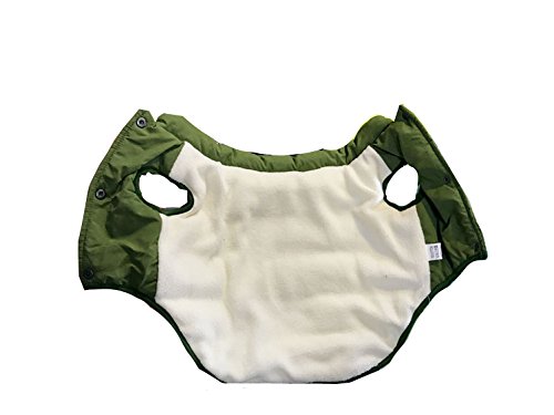 Tineer con Capucha Linda Chaqueta de la Capa del Animal doméstico del Perro de Perrito Ropa de Invierno Bulldog francés con Capucha Caliente Juego del Chaleco (XXL, Verde)