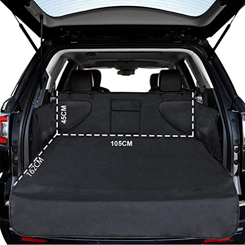 TOOGOO Protector De Tronco De Perro Perro Impermeable Cubierta del Tronco para Perros Coche Funda Protectora Universal para Perro？con Cubierta Protectora De Protección Lateral