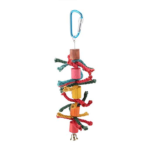 TOPINCN Parrot Toys Parrot Columpio de pie Puente Colgante Cuerda de cáñamo Juguete Triángulo Soporte Rack Colgando Escalera Chewing Swing Cage Accesorio 3 unids/Set