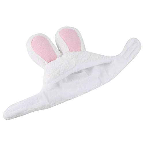 TOPINCN Sombrero de Oreja de Conejo Profesional Gato Peluca Linda Mascota Traje Cosplay Vestido Cap Costume Bunny para Gatos y Perros pequeños Traje de Fiesta Accesorio