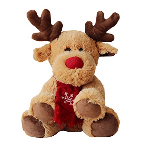 Toyvian muñeco de Peluche de Reno muñeco de Peluche de Navidad 29cm