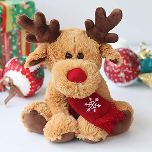 Toyvian muñeco de Peluche de Reno muñeco de Peluche de Navidad 29cm