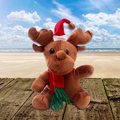 Toyvian Peluche de Navidad muñeco de Reno de Peluche Juguete Animal Suave para niños 7.8 / 20cm