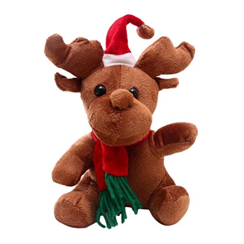 Toyvian Peluche de Navidad muñeco de Reno de Peluche Juguete Animal Suave para niños 7.8 / 20cm