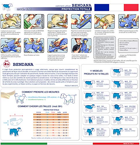 Traje postoperatorio para Perros y Gatos, Protege heridas y Vendajes, Garantiza higiene, Limpieza y Libertad de Movimiento. Protección Total - 091.75 XXL