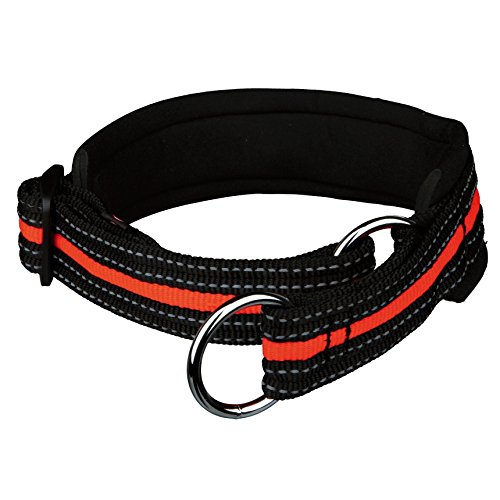 Trixie Collar Ajustable Fusion, M, 40-46 cm, Negro Naranja, Medium