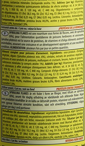 Tropical - Spirulina Flakes - Comida en Copos para acuariofilia, 250 ml - Lote de 3