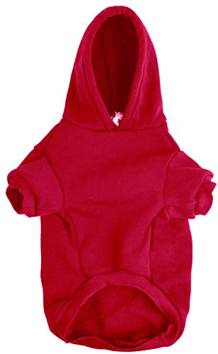 Trudz PET Dog Hoodies Security Printed, Rdc Pet Apparel Dog Sweatshirt Warm Sweater, Cotton Jacket Coat for Small Dog & Medium Dog & Cat(Red,L)