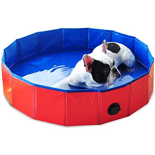 TTBD Piscina para Mascotas Bañera Perros Grandes Piscina para Niños PVC Antideslizante Adecuado para Interior Exterior Al Aire Libre,Rojo,4 * 12inch