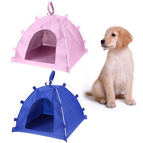 TUANTALL Casitas para Gatos Tienda de campaña para Perros Perro Tienda Cama Casa de Perro Cama Interior Caseta de Perro al Aire Libre Casa de Perro Blue