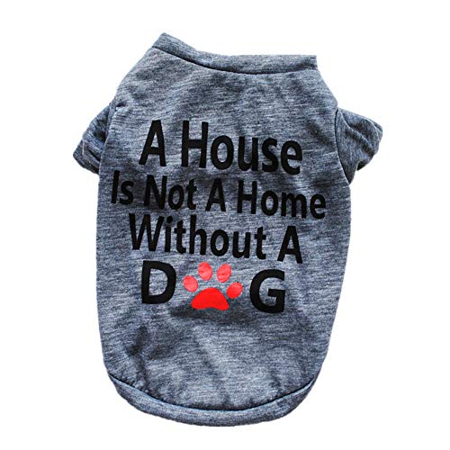 TUANTALL Chaleco Perro Verano Verano Ropa para Perros Gatito Ropa Bulldog Francés Ropa Ropa para Mascotas Ropa Ropa Linda Cachorro Ropa Abrigo de Perro Gray,L