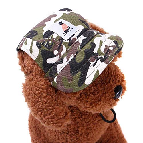 TUOLUO Gorra De Perro Mascota Verano Pequeño Cachorro Gorra De Impresión De Verano para Mascotas Gorra De Visera De Béisbol para Perros Accesorios Al Aire Libre Gorra De Gorra De Sol Chihuahua M/Azul