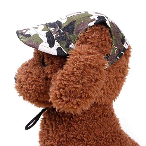 TUOLUO Gorra De Perro Mascota Verano Pequeño Cachorro Gorra De Impresión De Verano para Mascotas Gorra De Visera De Béisbol para Perros Accesorios Al Aire Libre Gorra De Gorra De Sol Chihuahua M/Azul