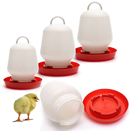 Tutoy Alimentador de Mascotas Bebedor de Aves de Corral Pollito Pollo codorniz nuevos Patos alimentador Bebedero de la Granja de la Herramienta - 0.6 l