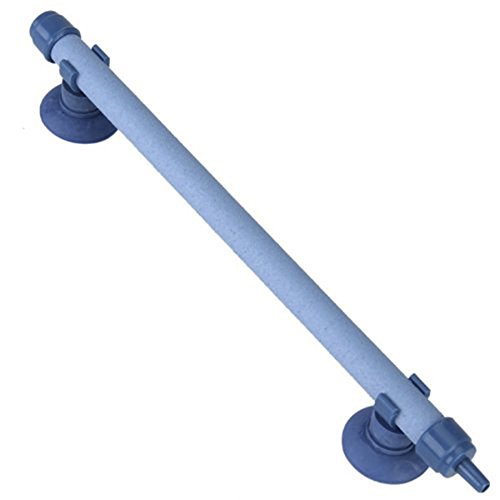 UEETEK 10 Pulgadas de Tanque de Pescado de Acuario de Burbujas de Pared de Aire Tubo de Piedra con la Taza de succión (Azul)