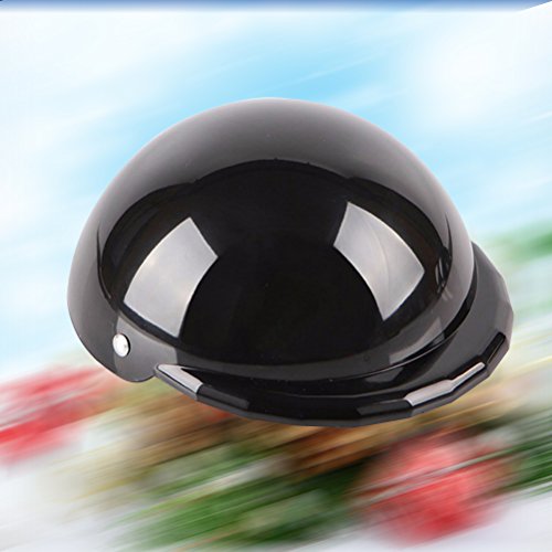 UEETEK Casco de perro Cascos de plástico fresco para mascotas Protección contra la lluvia Gatos Gatos Perros Casco Disfraces Accesorios Suministros para mascotas Talla S (Negro)