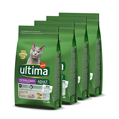 Ultima Pienso para Gatos Esterilizados Adultos con Pollo 4 x 1.5 kg