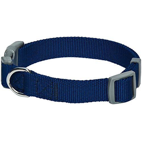 UMI. Essential Classic - Collar para Perros L, Cuello 45-66 cm, Collares Ajustables para Perros (Azul Marino)