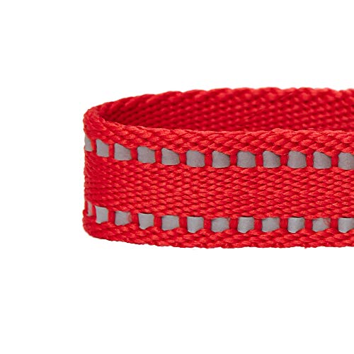 UMI. Essential Pastel - Collar para Perros L, Cuello 45-66 cm, Collares Ajustables para Perros (Rojo Amapola)