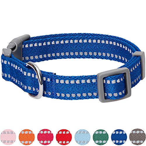 UMI. Essential Pastel - Collar para Perros M, Cuello 37-50 cm, Collares Ajustables para Perros (Azul Marino)