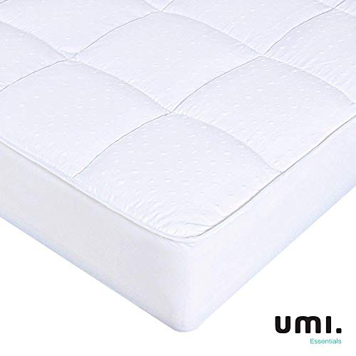 UMI. Essentials Funda colchón de Microfibra y poliéster, Soft Touch,Blanco -140x200 cm