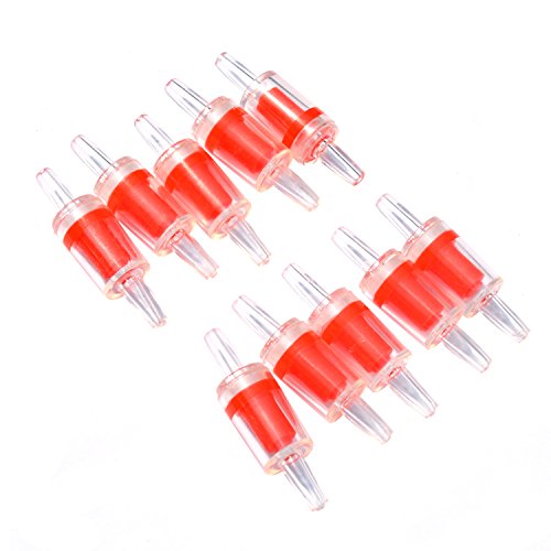 Uniclife 10 PCS Bomba de Aire de Acuario Válvulas de Retención Red de Plástico Transparente Uno no Retorno Válvula de Retención para Fish Tank