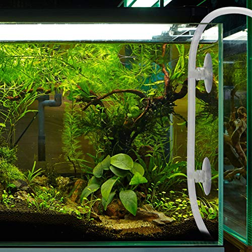 Uniclife Clips de Ventosa de Acuario de 20 Piezas Soportes/Abrazaderas de Tubo de Línea Aérea para Acuario, Transparente de 5 mm