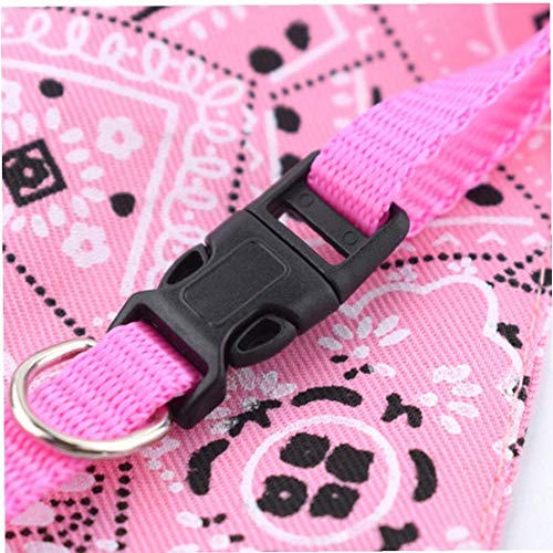 Unicoco Collar De Perro Baberos Triángulo Triángulo De Poliéster Pañuelos Bufanda Impresa Retractable del Perro Y del Gato Pañuelo Negro Rojo Rosa Azul