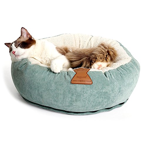 Upsmile - Cama para gato para mascotas, cama suave, cómoda para casa, cachorro, invierno, habitación cálida, arena de animales pequeños, para perro o casa, cojín redondo, accesorios para donut