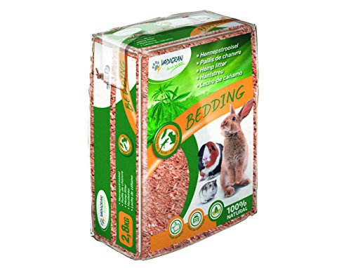 VADIGRAN - Bandeja de Arena para Animales pequeños - Mantillo de cáñamo - 2,8 kg