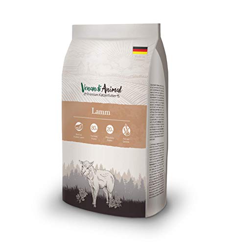 Venandi Animal - pienso seco para Gatos - Cordero como pienso seco - Completamente Libre de Cereales - 1,5 kg