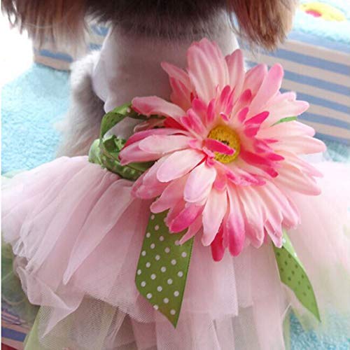 Vestido para Perros, diseño de Girasol, para Perros, Gatos, Cachorros, Faldas, para Verano, Ropa para Mascotas, Princesa, tutú