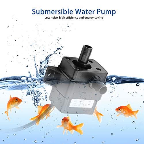 ViaGasaFamido Bomba de Agua Sumergible, USB DC 5V Bomba sin escobillas Fuente de Tanque de Peces de Acuario Bomba Sumergible de circulación de Agua a Prueba de Agua