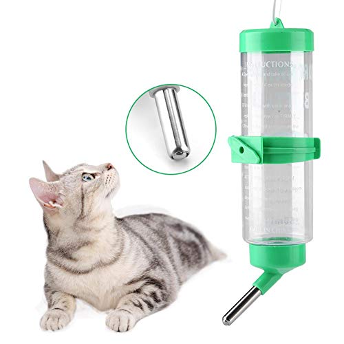 ViaGasaFamido Botella de Agua para hámster de 250 ml, sin Goteo Dispensador automático Dispensador para Beber Colgante Fuente para Beber para pequeños Animales Jerbo Chinchillas Ardilla de cobaya