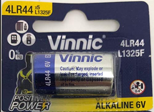 Vinnic 6 voltios alcalinas (L1325) 4LR44 batería de Repuesto