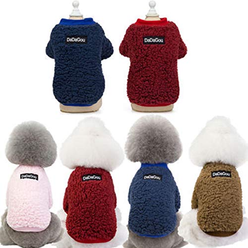 Vivi Bear Abrigo de Perro Chaqueta Perro Suéter de Perro Abrigo Polar de Invierno Ropa de Cachorro Ropa de Abrigo Cortavientos para Perros Doggy Boy Girl Ropa Gruesa de algodón para Clima frío