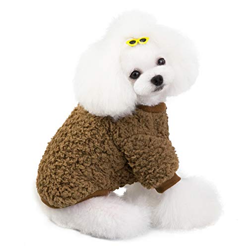 Vivi Bear Abrigo de Perro Chaqueta Perro Suéter de Perro Abrigo Polar de Invierno Ropa de Cachorro Ropa de Abrigo Cortavientos para Perros Doggy Boy Girl Ropa Gruesa de algodón para Clima frío