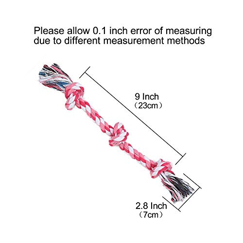 Vivifying mascota masticar juguete de cuerda, durable cuerda de algodón trenzado juguete para mascotas perro gato cachorro Dientes de limpieza