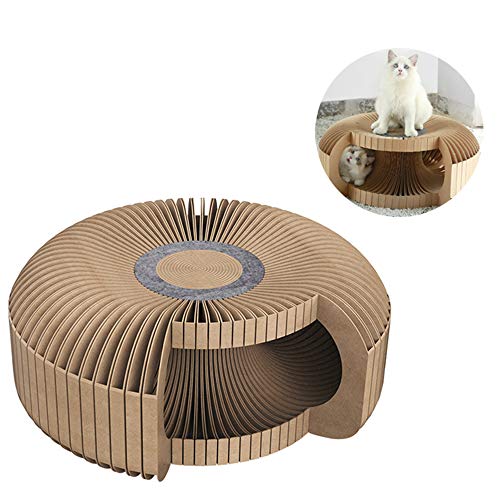 WAHHW Túnel De Donas Rascador para Gatos,Resistente Al Desgaste Cat Scratcher,La Alta Capacidad De Carga Puede Satisfacer Necesidades De Sueño De Los Grandes Gatos Maine Coon Y Siberianos