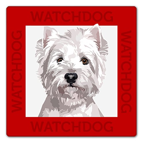 WATCH4DOGZ Placa de Perro Terrier Blanco de West Highland, 8.67 x 8.67 Pulgadas