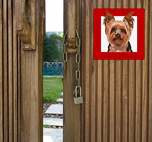 WATCH4DOGZ Señal de Perro Yorkshire Terrier, Plato de 8.67 x 8.67 Pulgadas