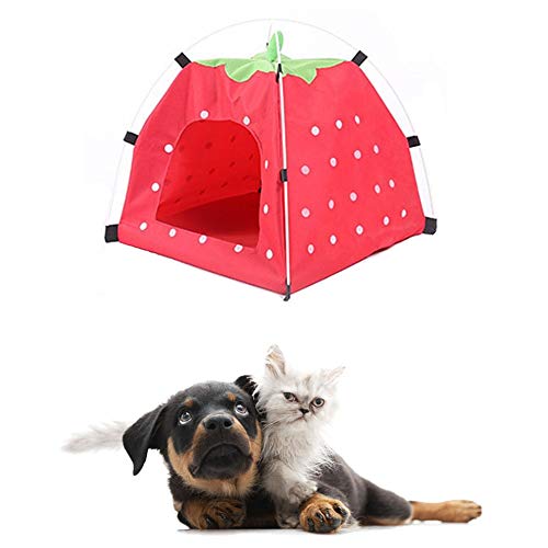 WESDOO Casitas para Gatos Mascota Tiendas de campaña Caseta de Perro al Aire Libre Al Aire Libre Cama de Perro Casa de Perrito Perro Tienda Cama Red