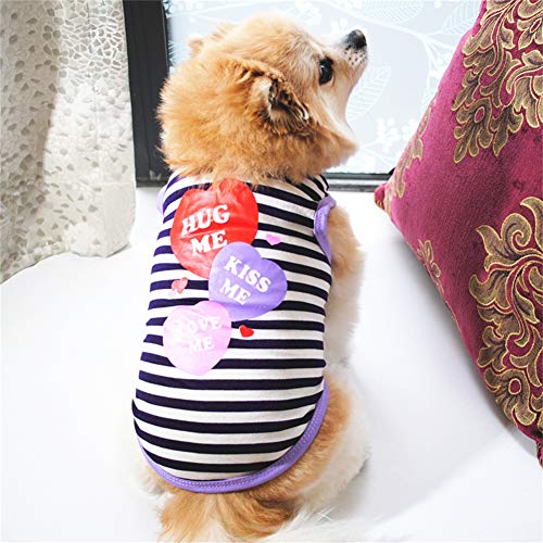 WESDOO Ropa para Gatos Verano Chaleco Perro Verano Cachorro Abrigo Cachorro Ropa Bulldog Francés Ropa Ropa Linda Ropa para Perros Ropa para Perros pequeños Purple,L