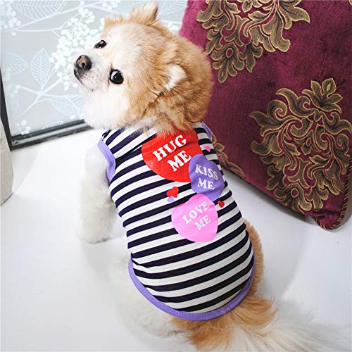 WESDOO Ropa para Gatos Verano Chaleco Perro Verano Cachorro Abrigo Cachorro Ropa Bulldog Francés Ropa Ropa Linda Ropa para Perros Ropa para Perros pequeños Purple,L